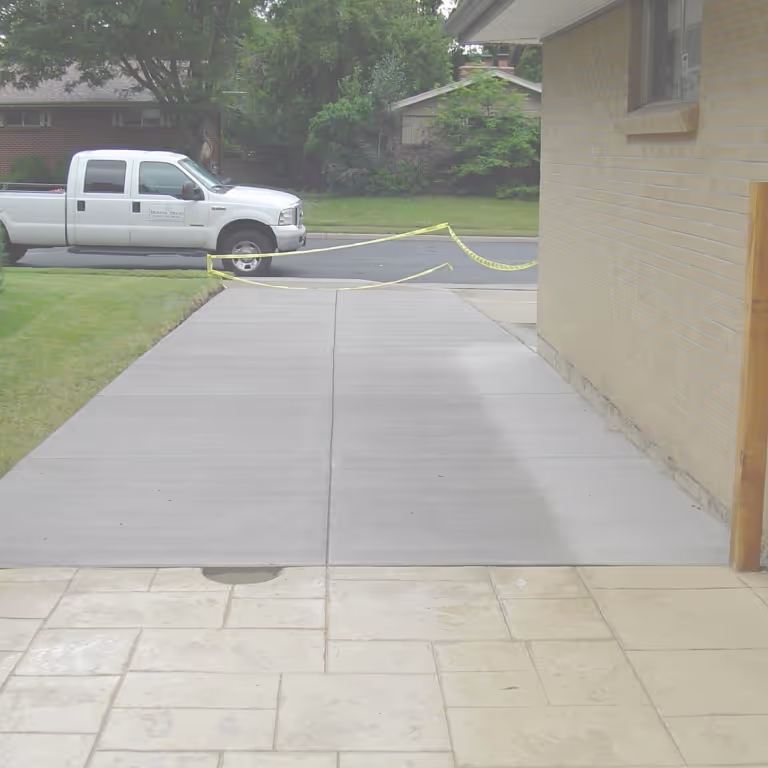 Gray Concrete Driveway