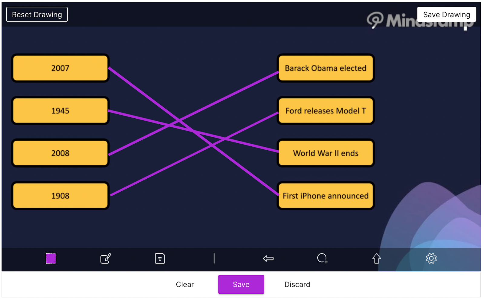 Using the drawing response feature for your questions