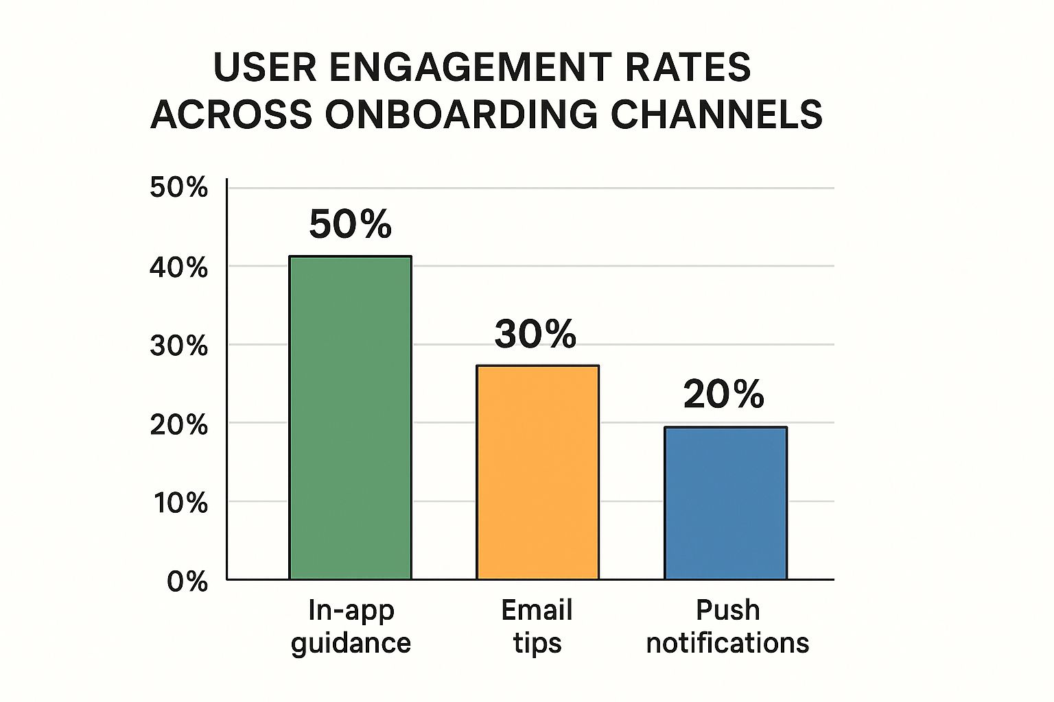 Infographic showing key data about Multi-Channel Onboarding Communication