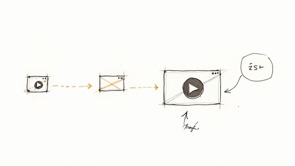 Animated GIF of a training video in an email