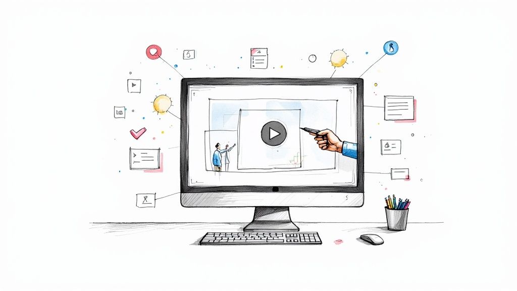 Text Overlay on Video for Corporate Training