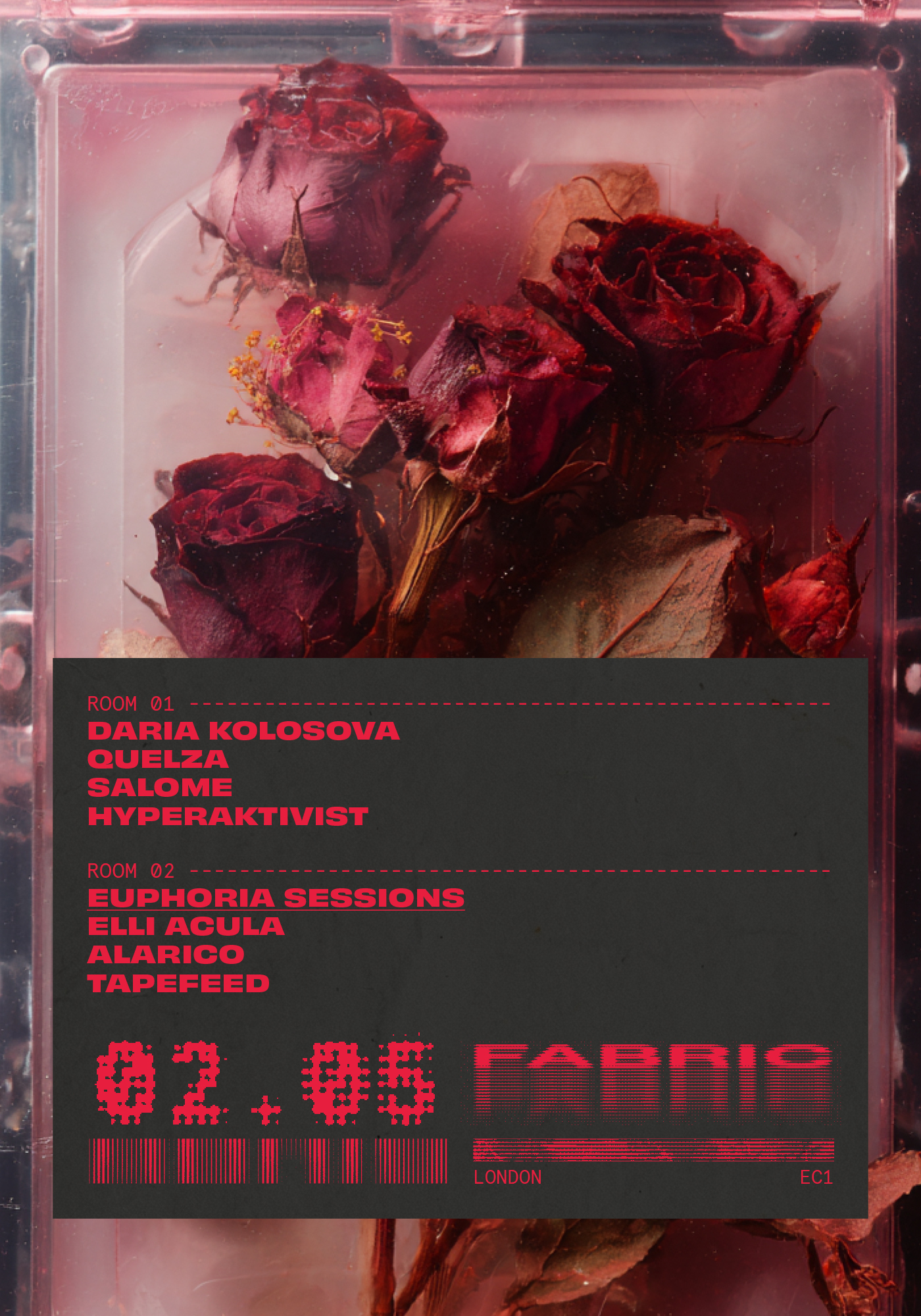 fabric: Elli Acula, Daria Kosolova, Hyperaktivist, Quelza, SALOME, Alarico, Tapefeed