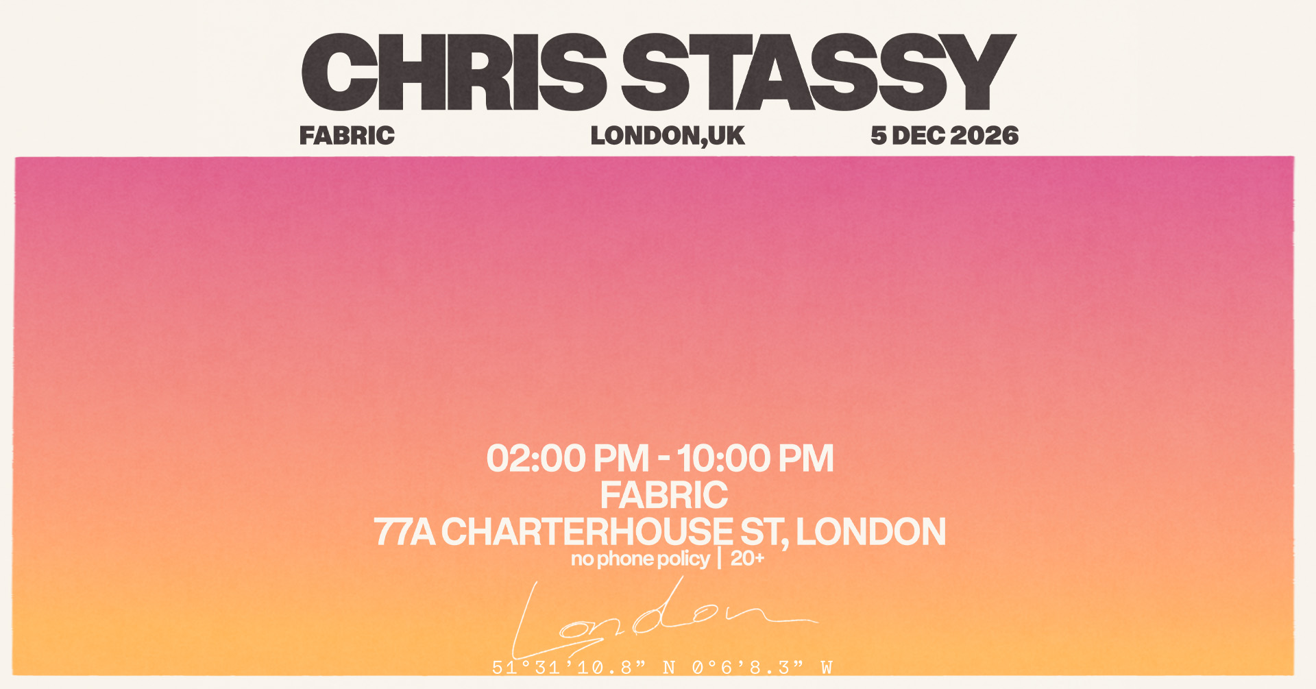 CHRIS STASSY flyer