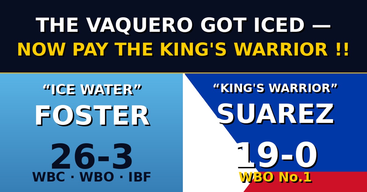 THE VAQUERO GOT ICED — NOW PAY THE KING'S WARRIOR !!