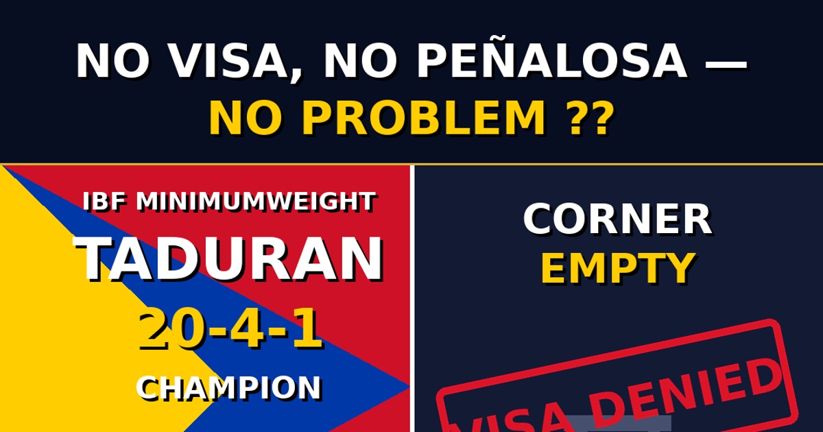 NO VISA, NO PEÑALOSA — NO PROBLEM ??
