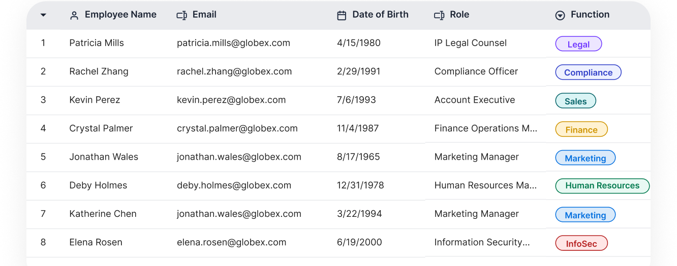 Table icon representing shared legal databases for workflow automation and data management.