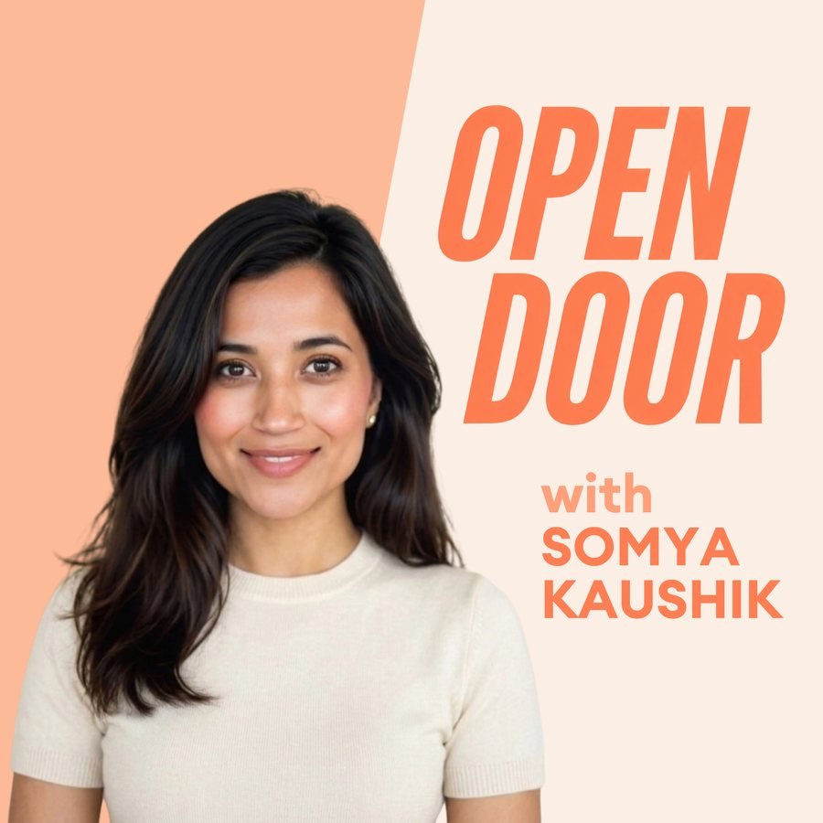 Open Door cover art, hosted by Somya Kaushik