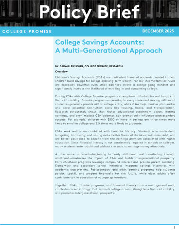 College Savings Accounts: A Multi-Generational Approach