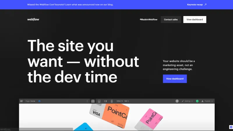 Image of Stripe payment processor website homepage