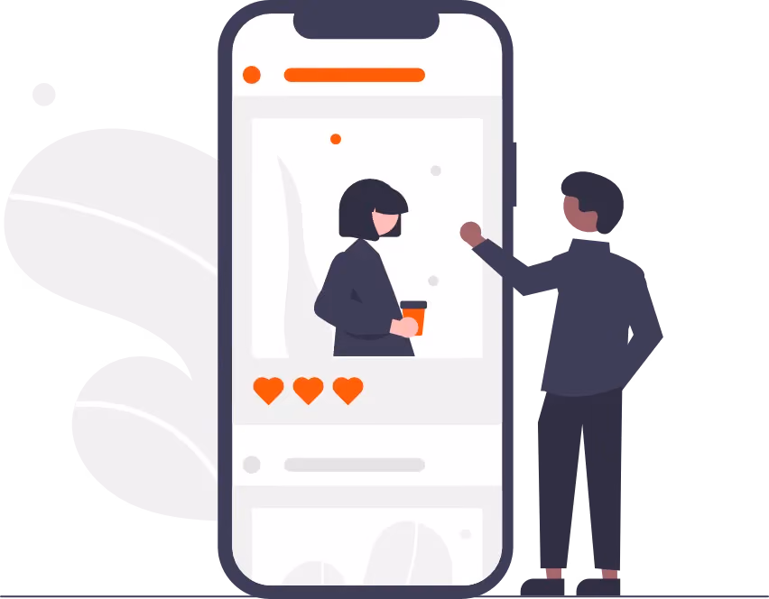 Illustration zum Social-Media-Account-Management von SKYLL