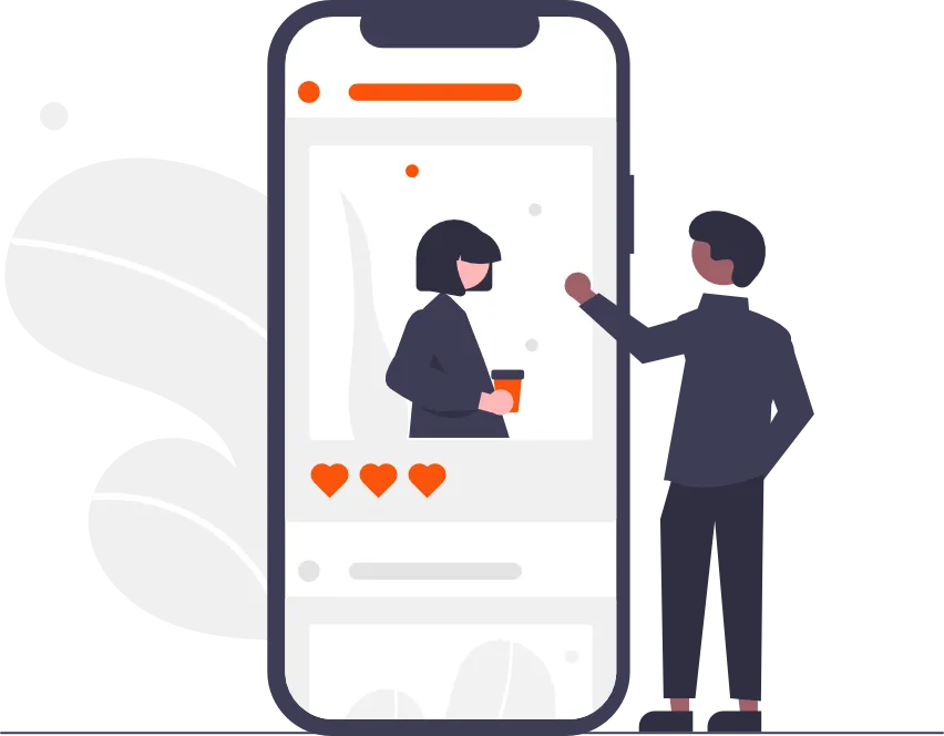 Illustration zum Social-Media-Account-Management von SKYLL