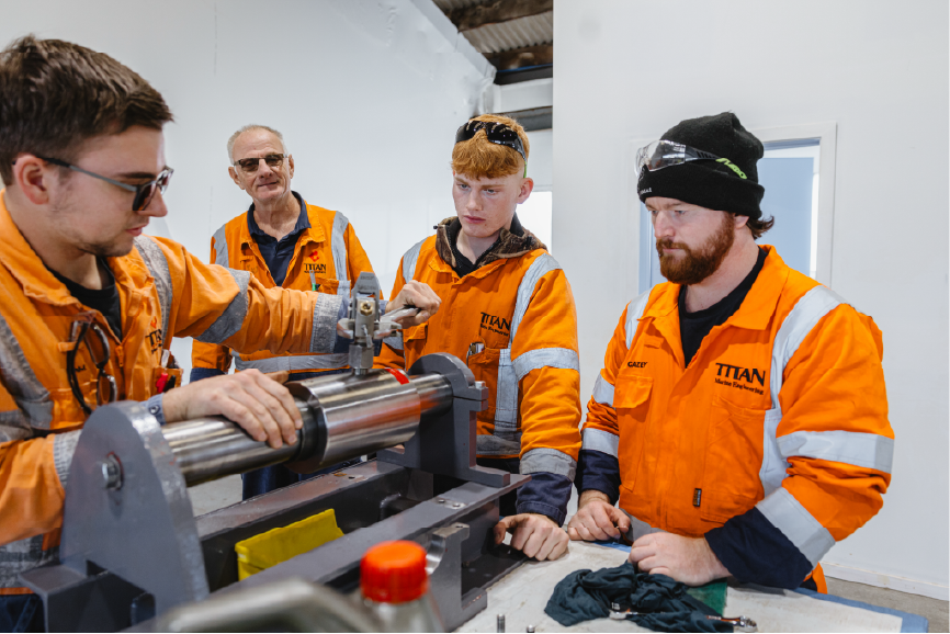 Apprentices learning together