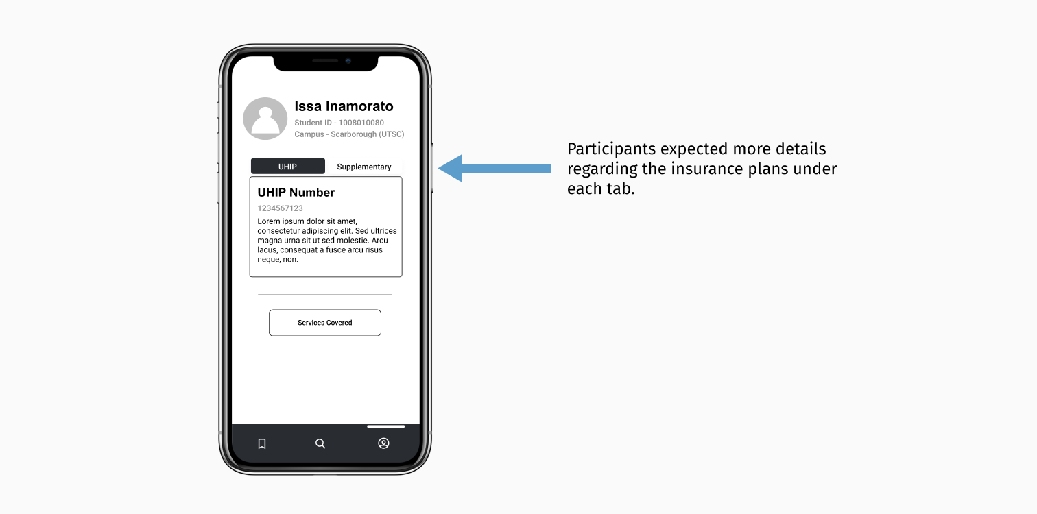 Profile Screen with the highlighted issue