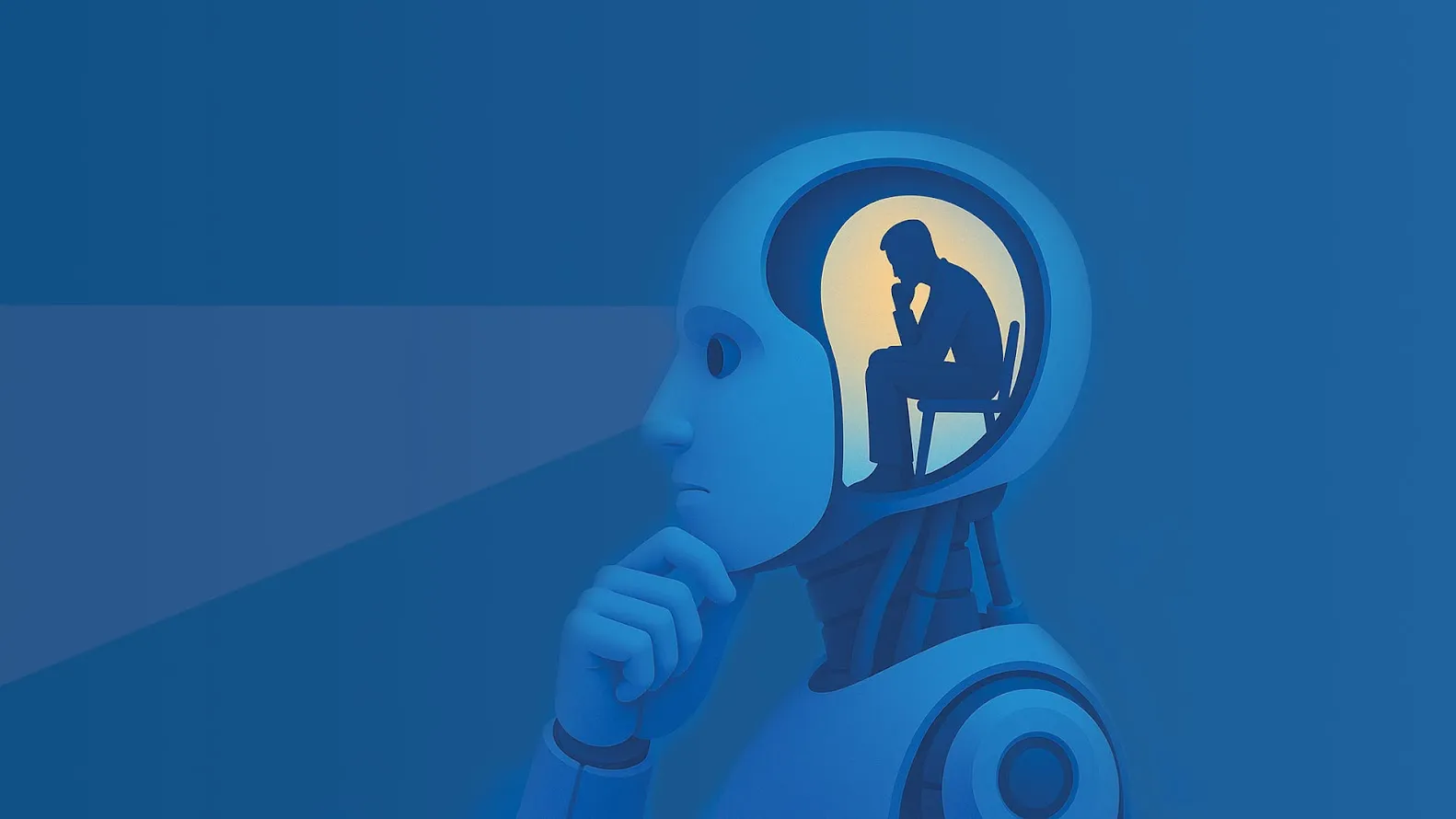 Human running AI Agent 