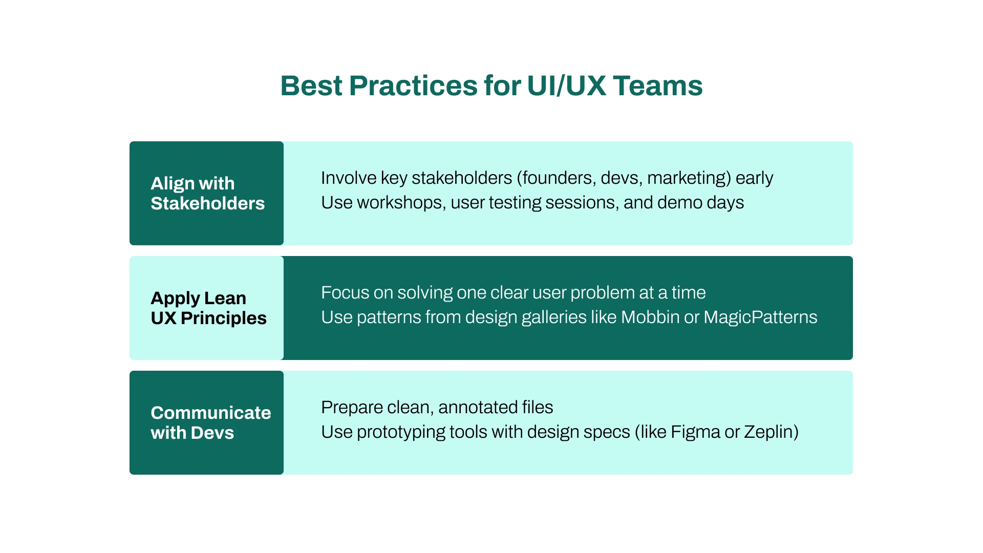 3 Best Practices for UI/UX Teams