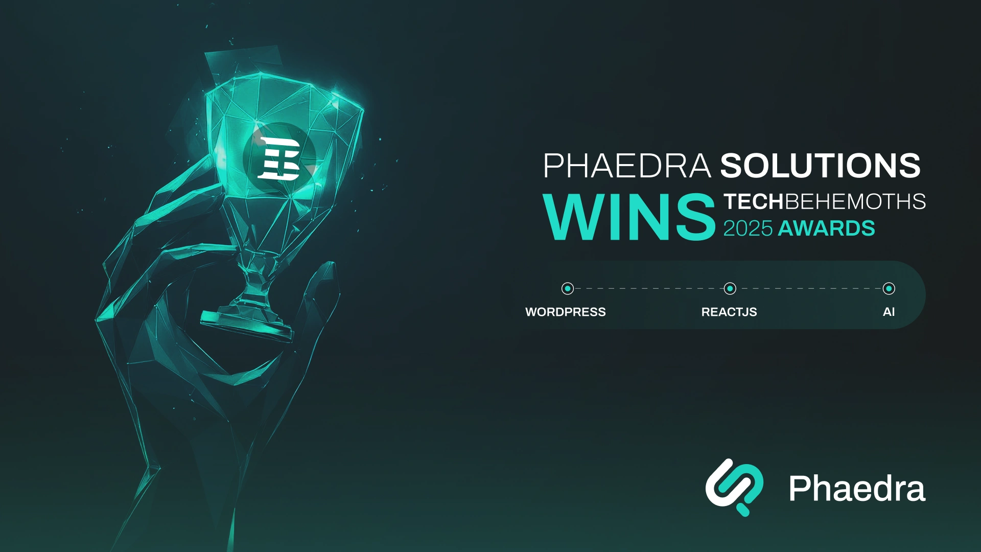 Phaedra Solutions Wins TechBehemoths 2025 Awards in WordPress, ReactJS & AI (UAE)