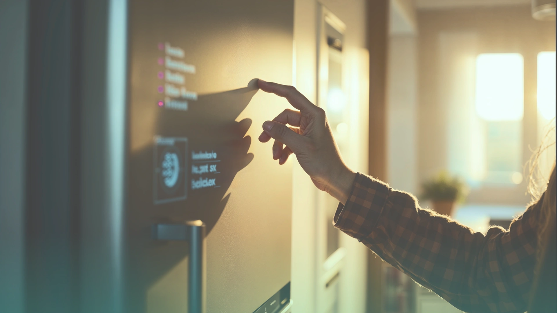 Smart video doorbell camera in use Image 