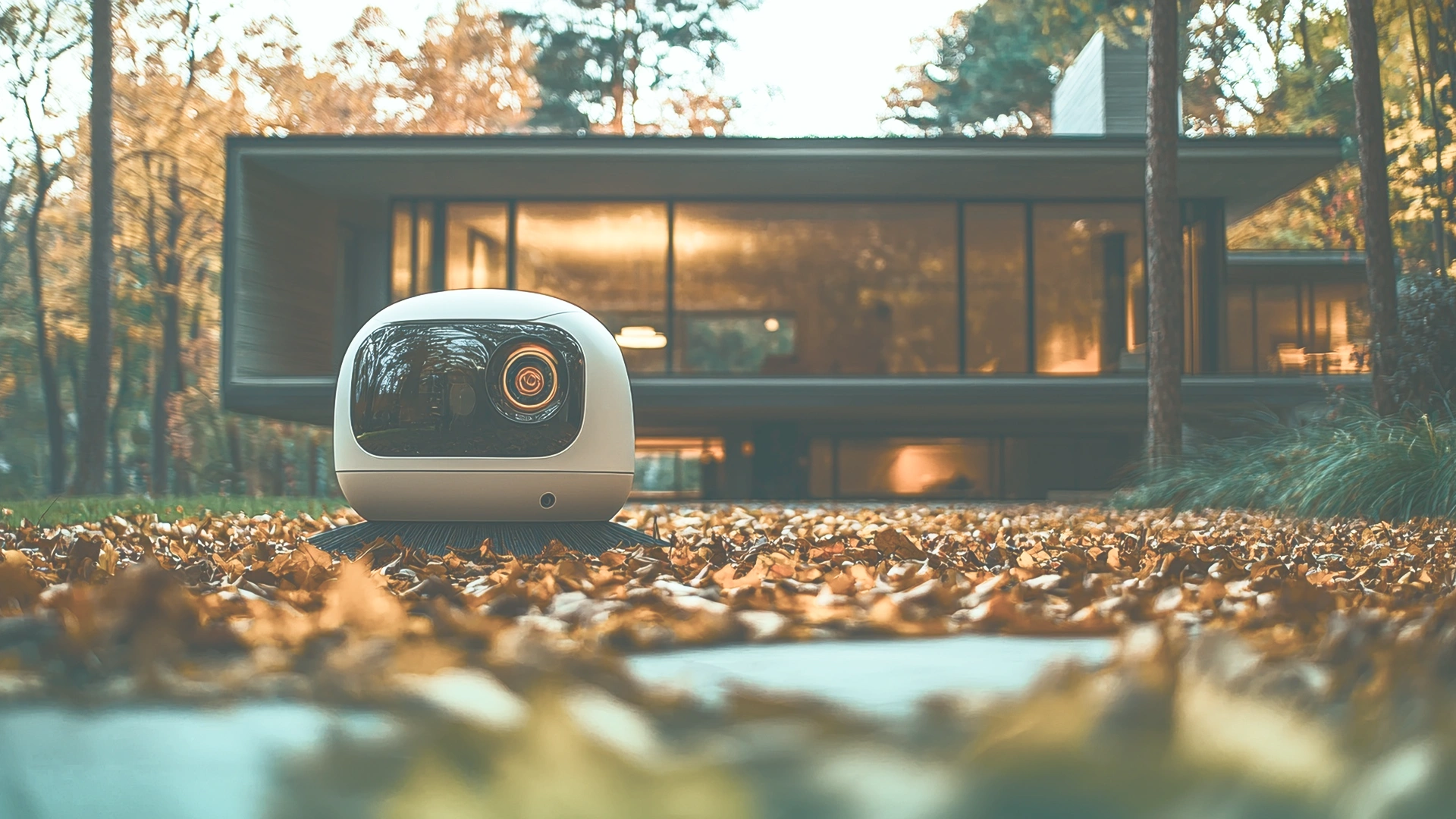 Outdoor smart floodlight detecting movement Image 