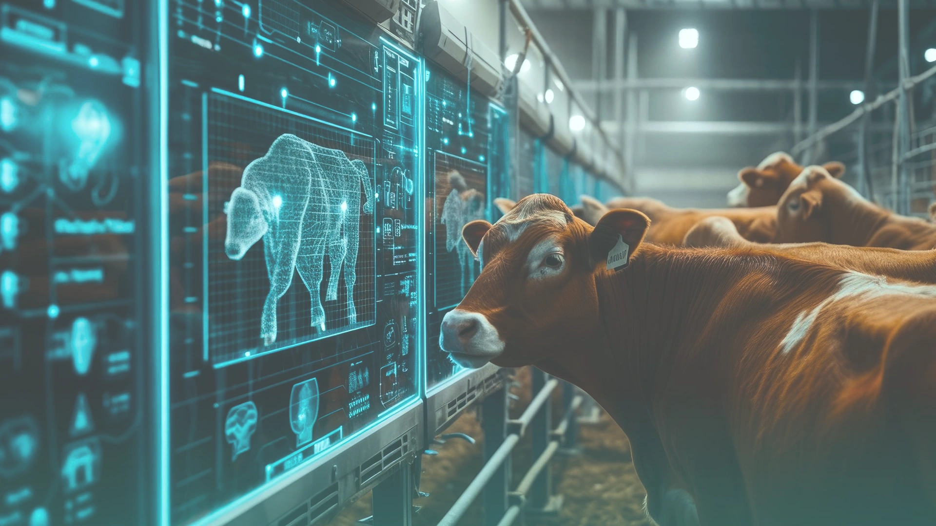 Smart livestock collar tracking cows Image 