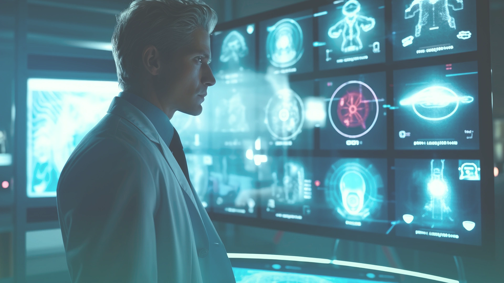 IoT MRI scanner in hospital room Image 