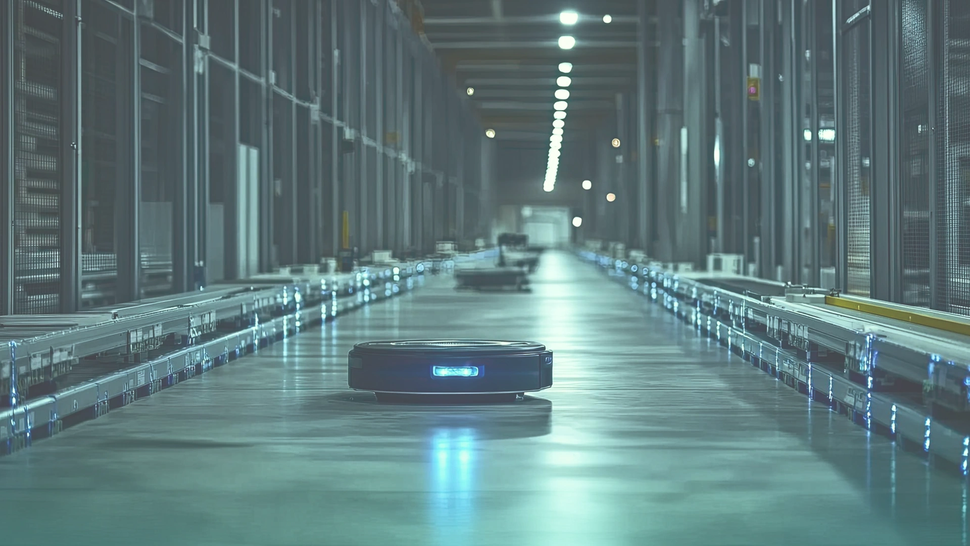 Factory floor with predictive maintenance sensors Image 