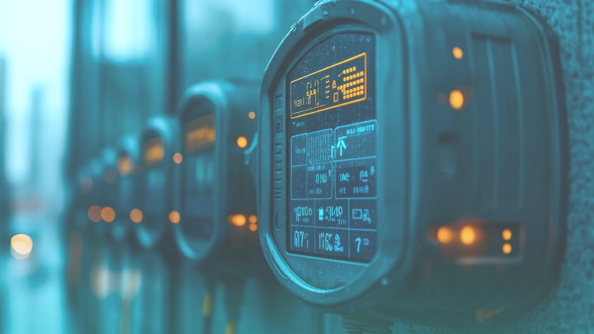 Digital electricity and water smart meters Image 