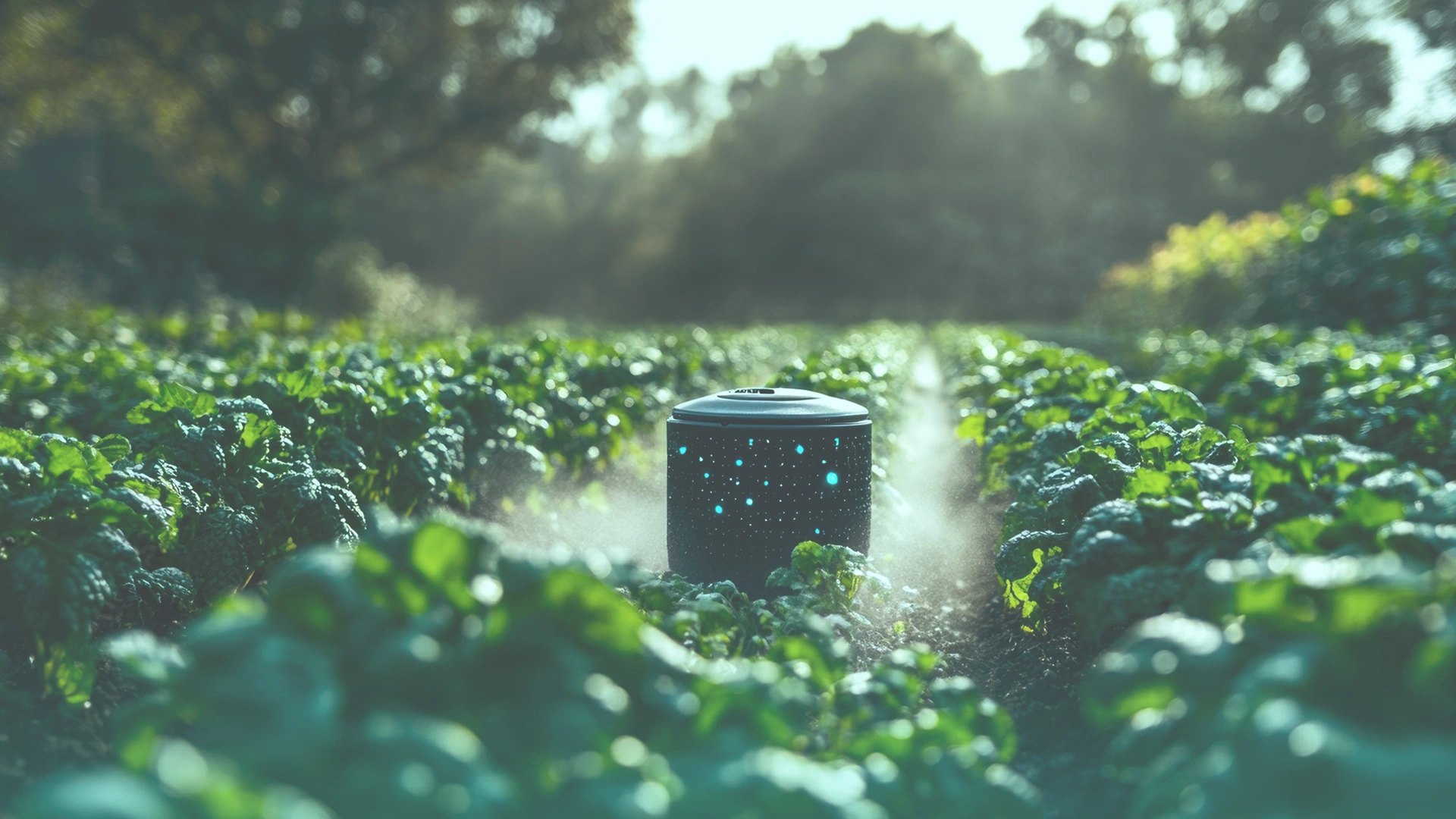 Smart irrigation sprinklers adjusting automatically Image 