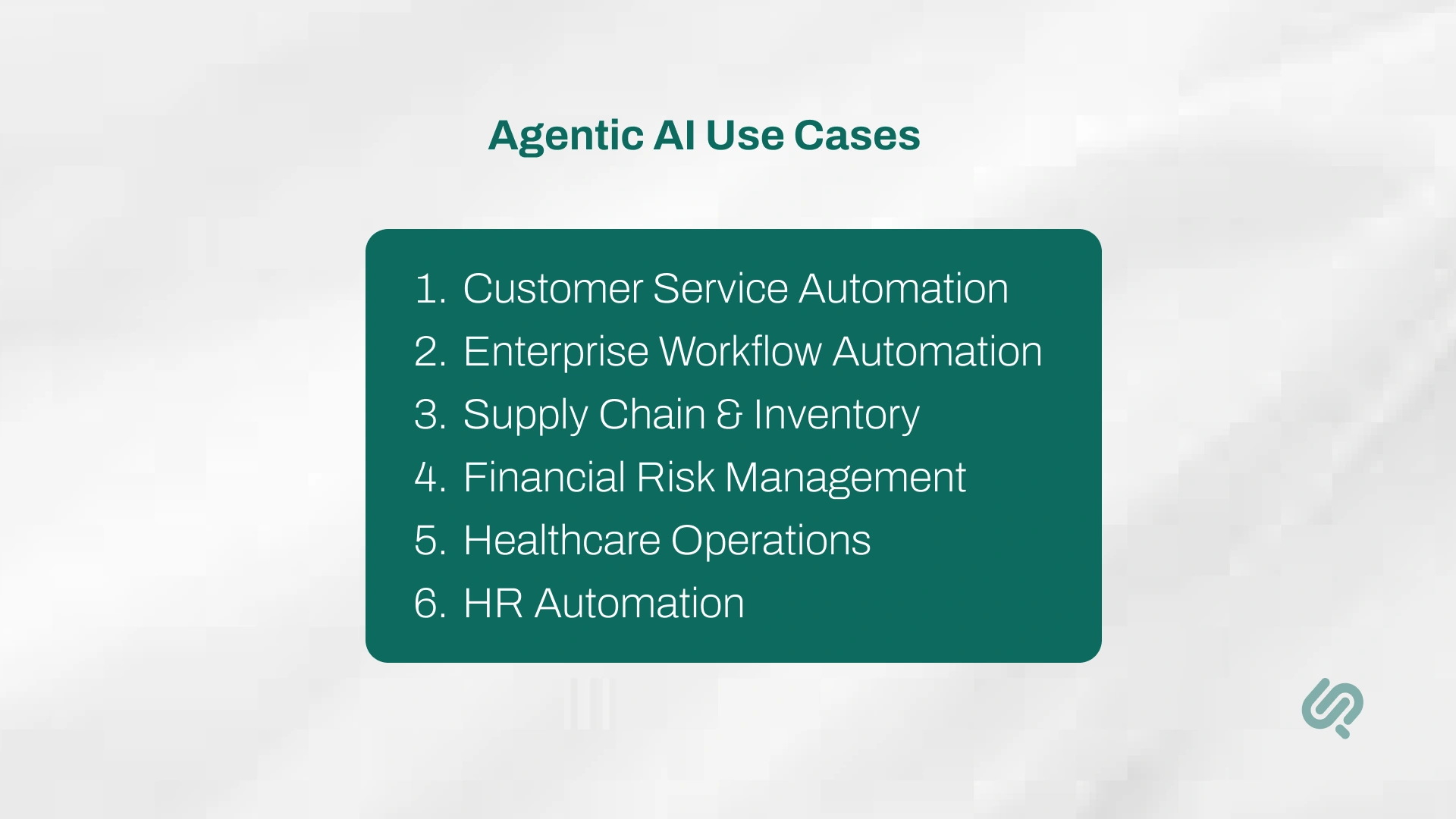 Agentic AI Use Cases Infographic