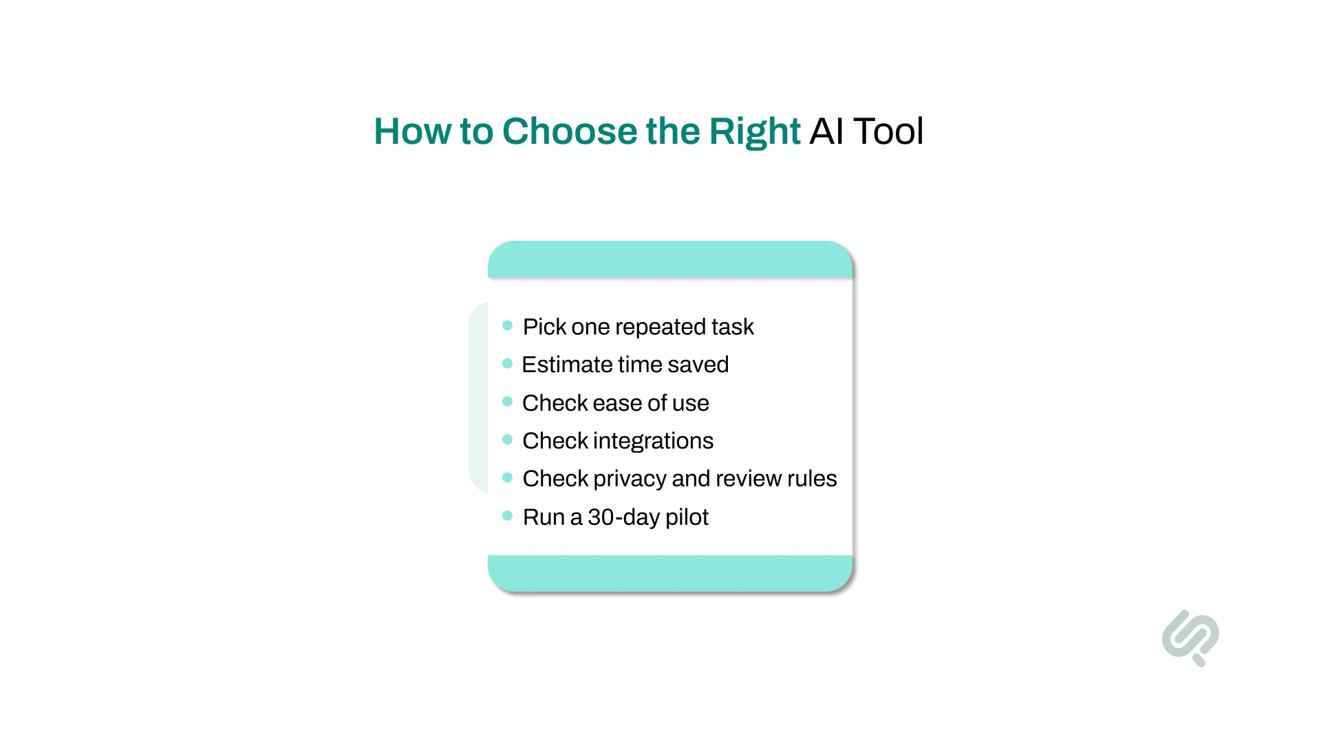 How to Choose the Right AI Tool for Your Small Business Image