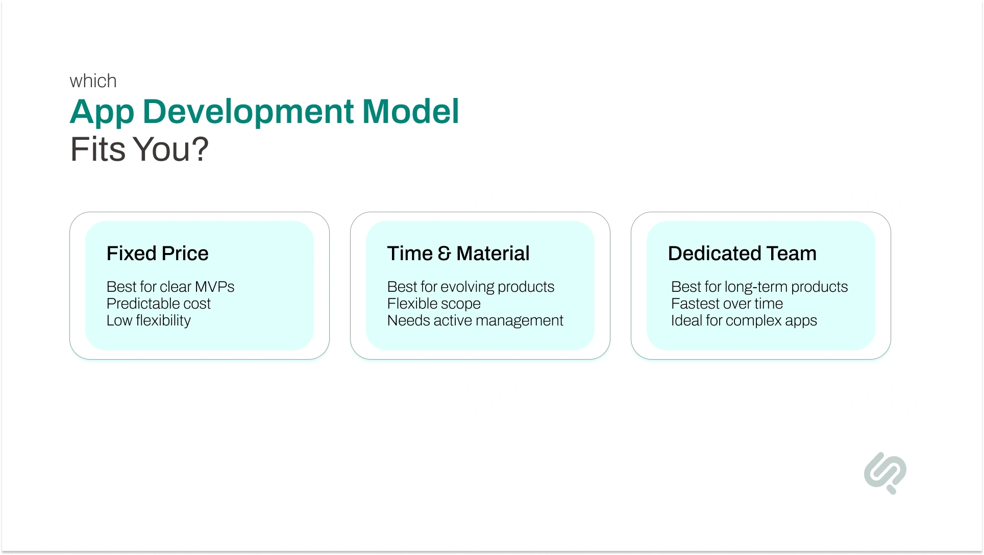 Comparison of fixed price, time and material, and dedicated team engagement models for offshore app development projects