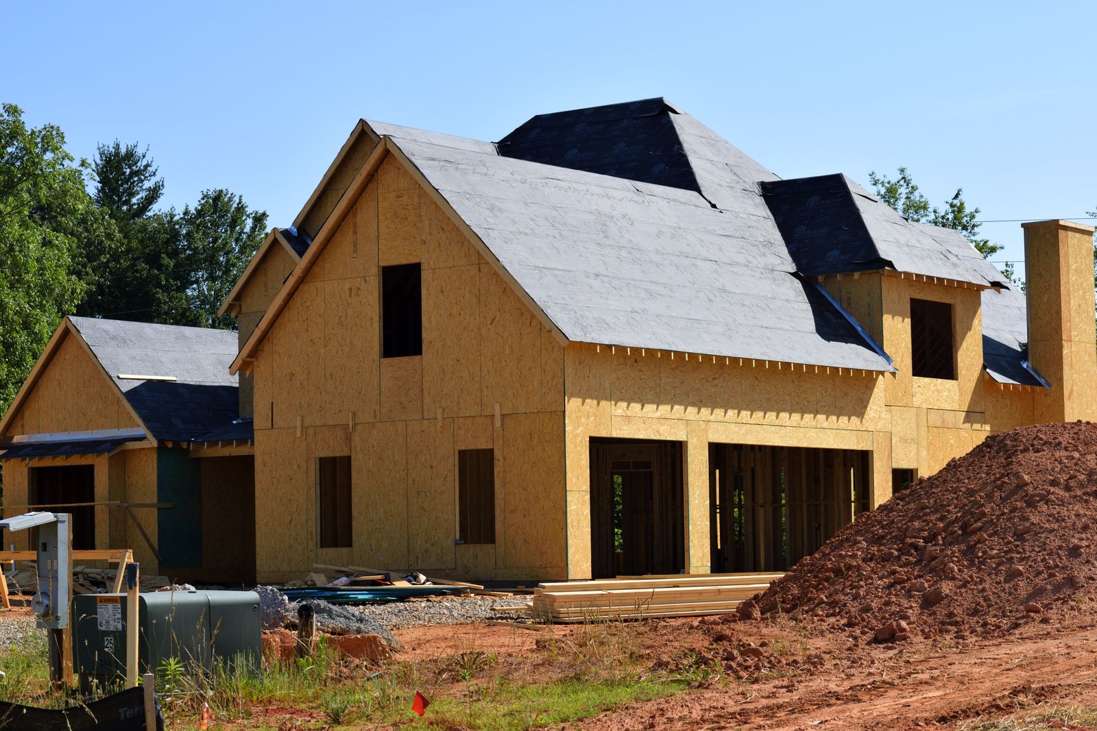 Maison agrandie avec une extension en cours de finalisation