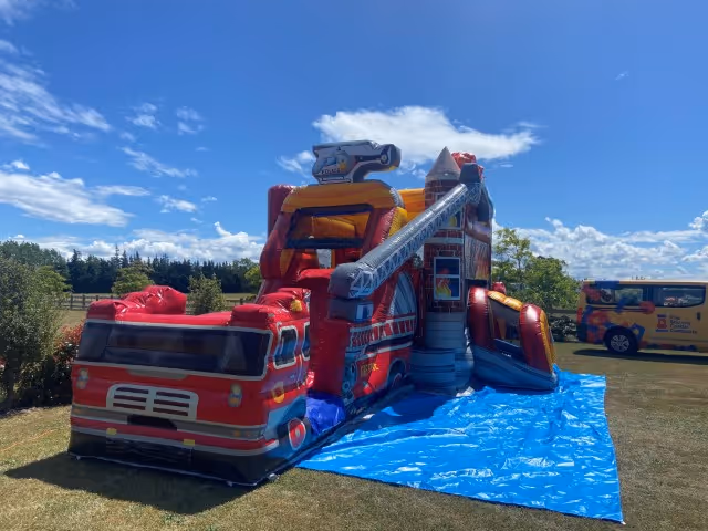 side on fire truck inflatable