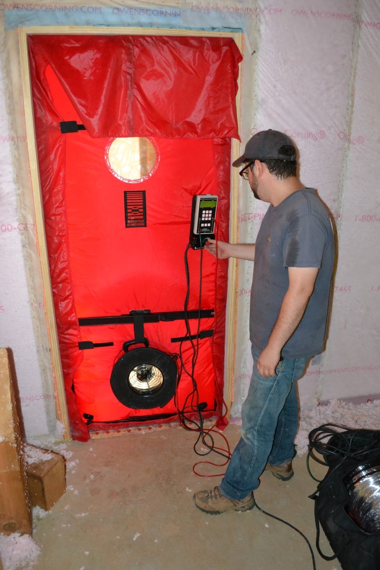 Blower Door Infiltration High Performance Bungalow