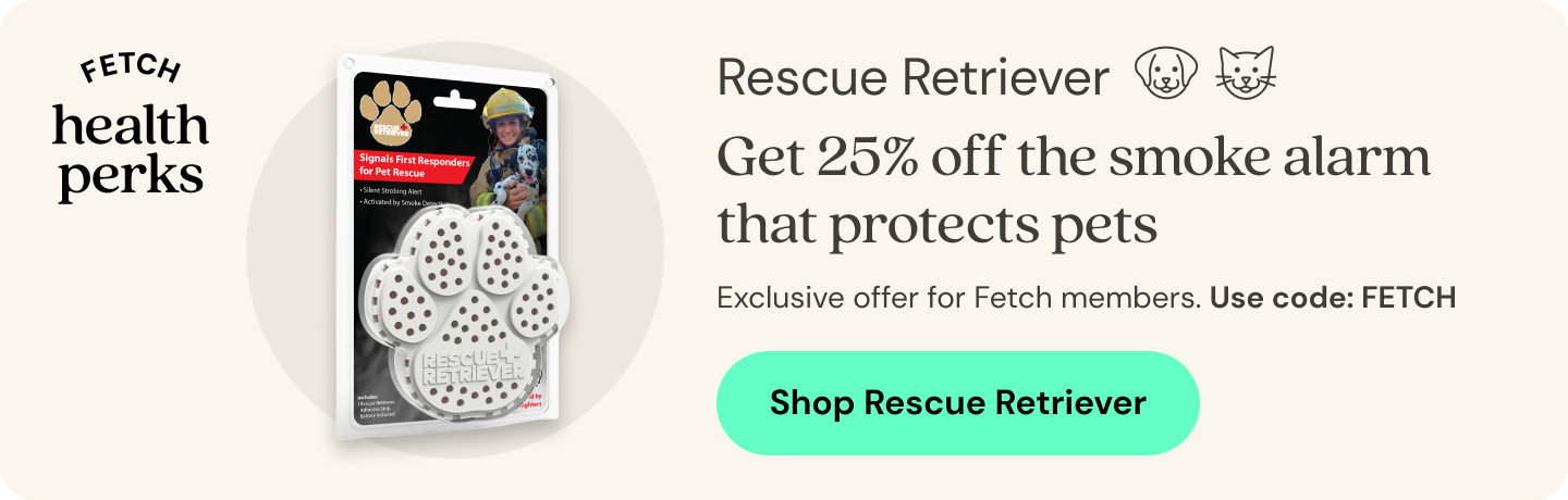 Get 25% off the smoke alarm that protects pets. Shop Rescue Retriever.