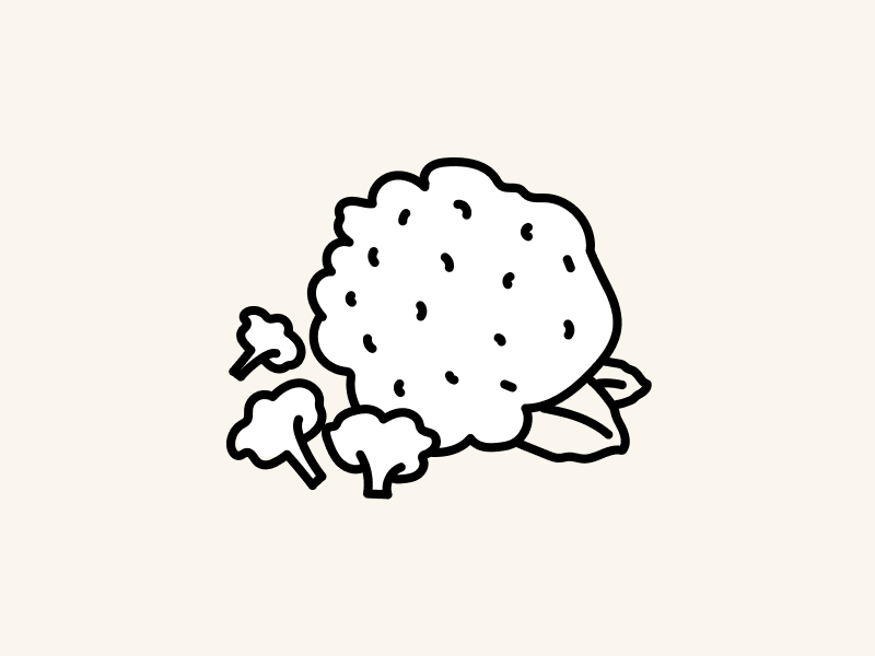 A drawing of cauliflower