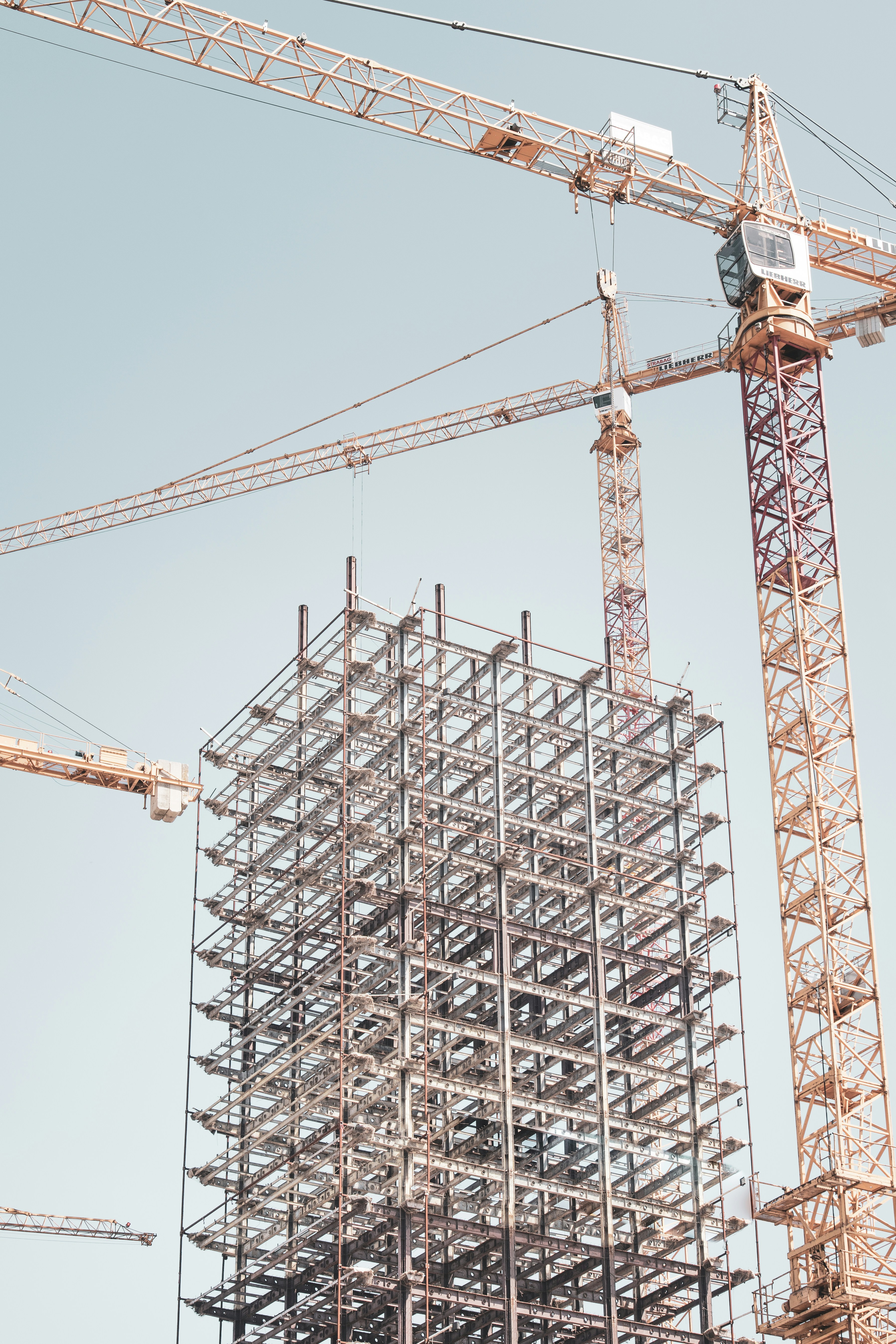 Hero Background Image of undergoing construction with iron rods