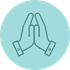 Icon of a baby bottle and a pacifier inside a blue circle.