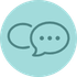 Icon of a baby bottle and a pacifier inside a blue circle.