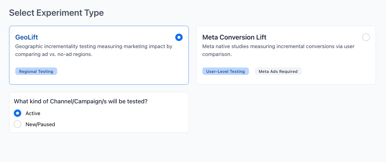 Screenshot of GeoLift inside Triple Whale