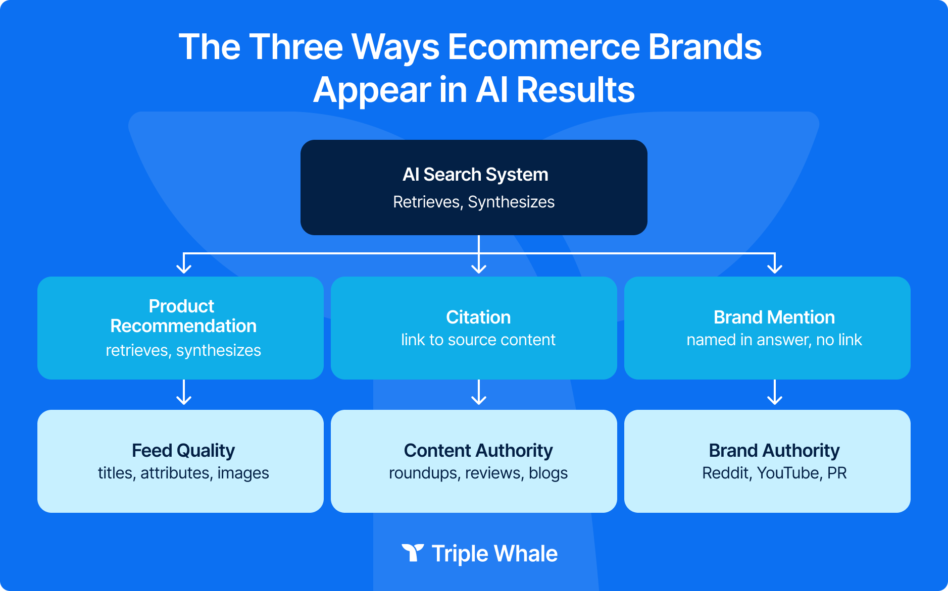 diagram of how ecommerce brands appear in AI results