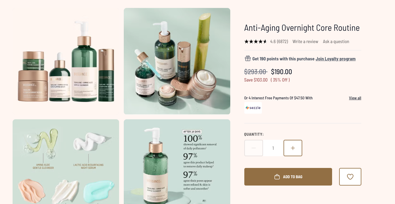 Image showing skincare bundle from Biossance
