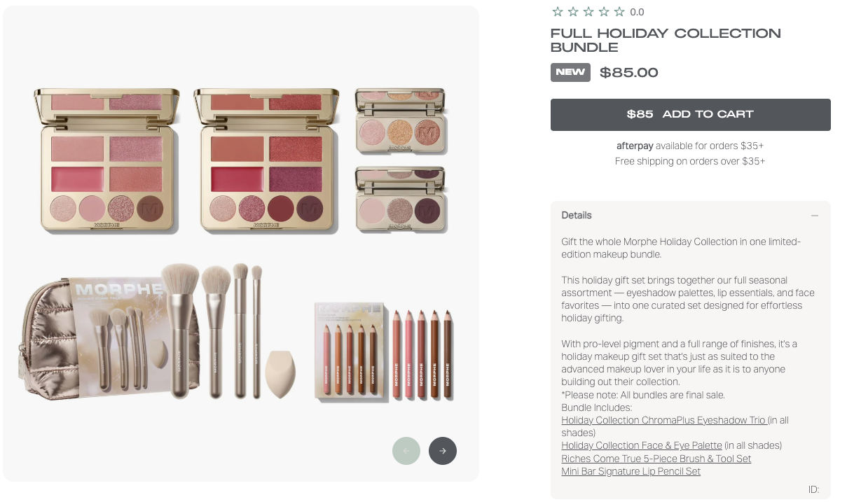Image showing a bundle from Morphe