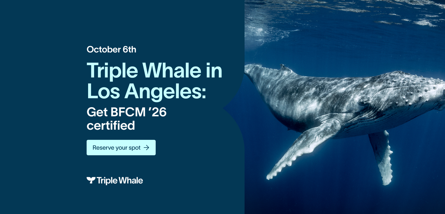 Triple Whale in Los Angeles: BFCM Certification Course