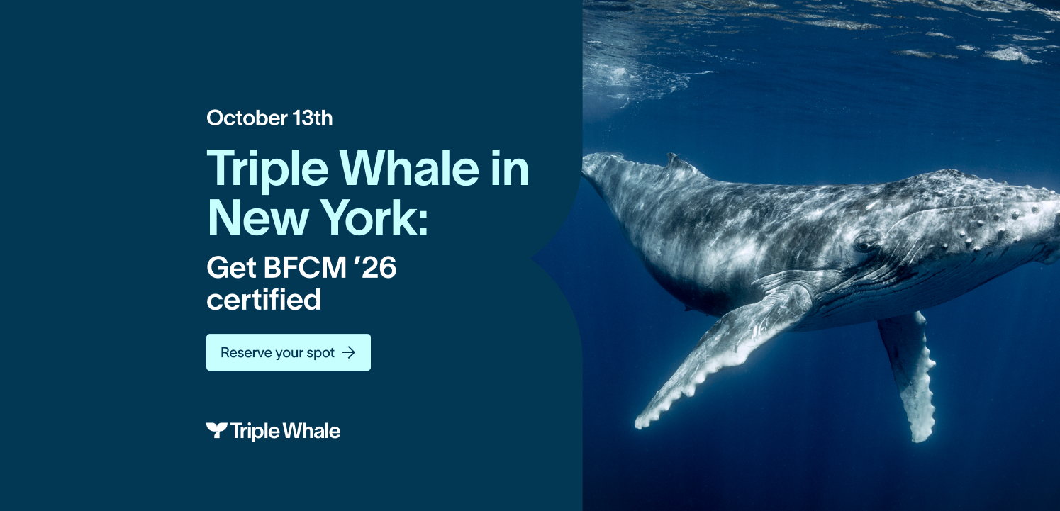 Triple Whale in New York: BFCM Certification Course