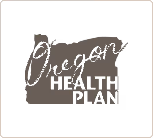 Oregon Health Plan logo grey