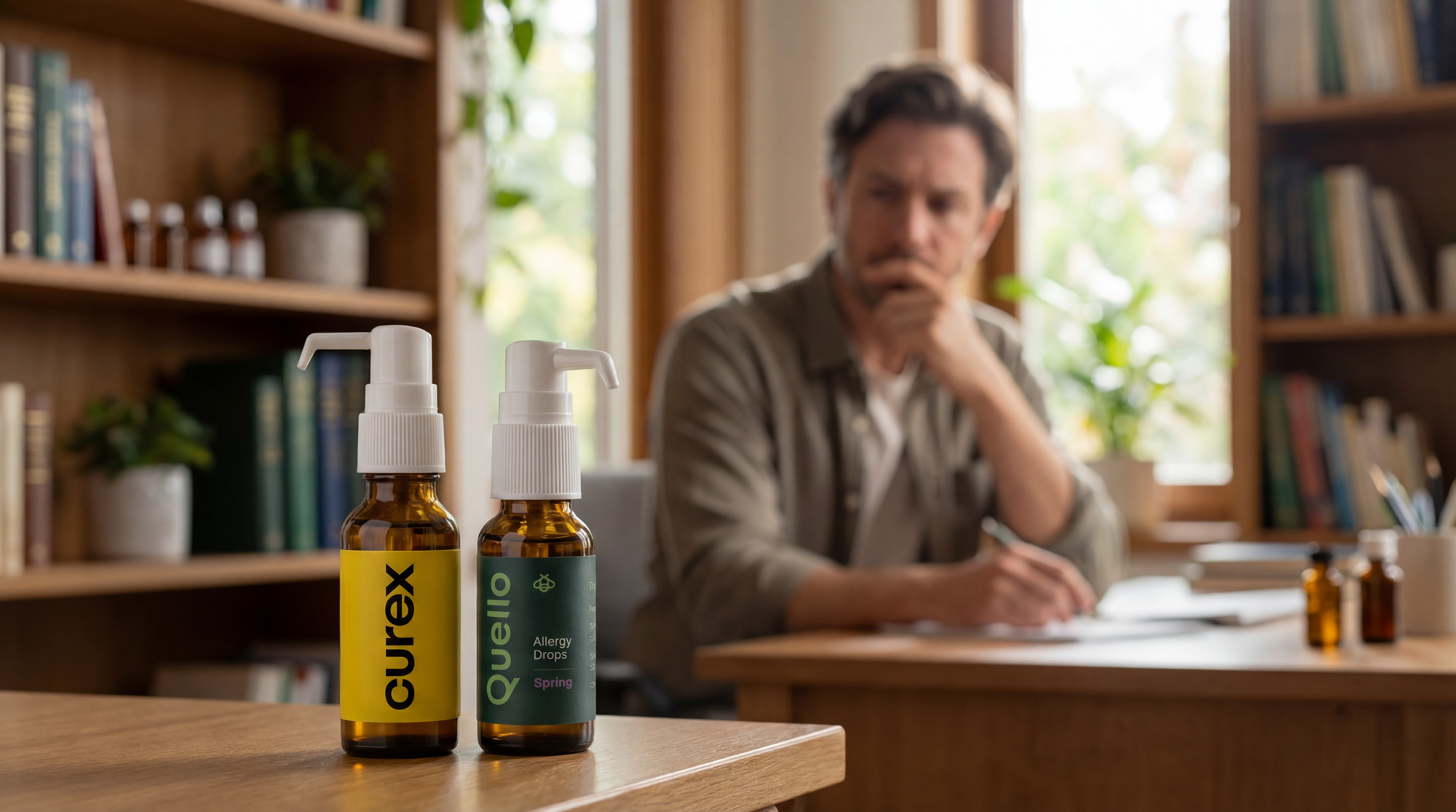 Quello and Curex allergy drops compared