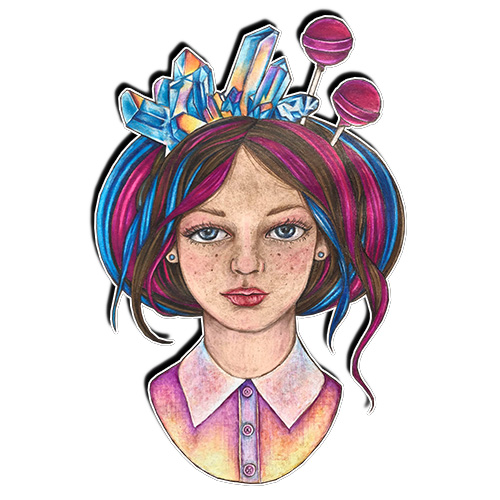 Sweet and Shiny Darling (crystals and lollipops)