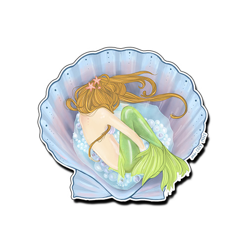 Mermaid in Shell with Water