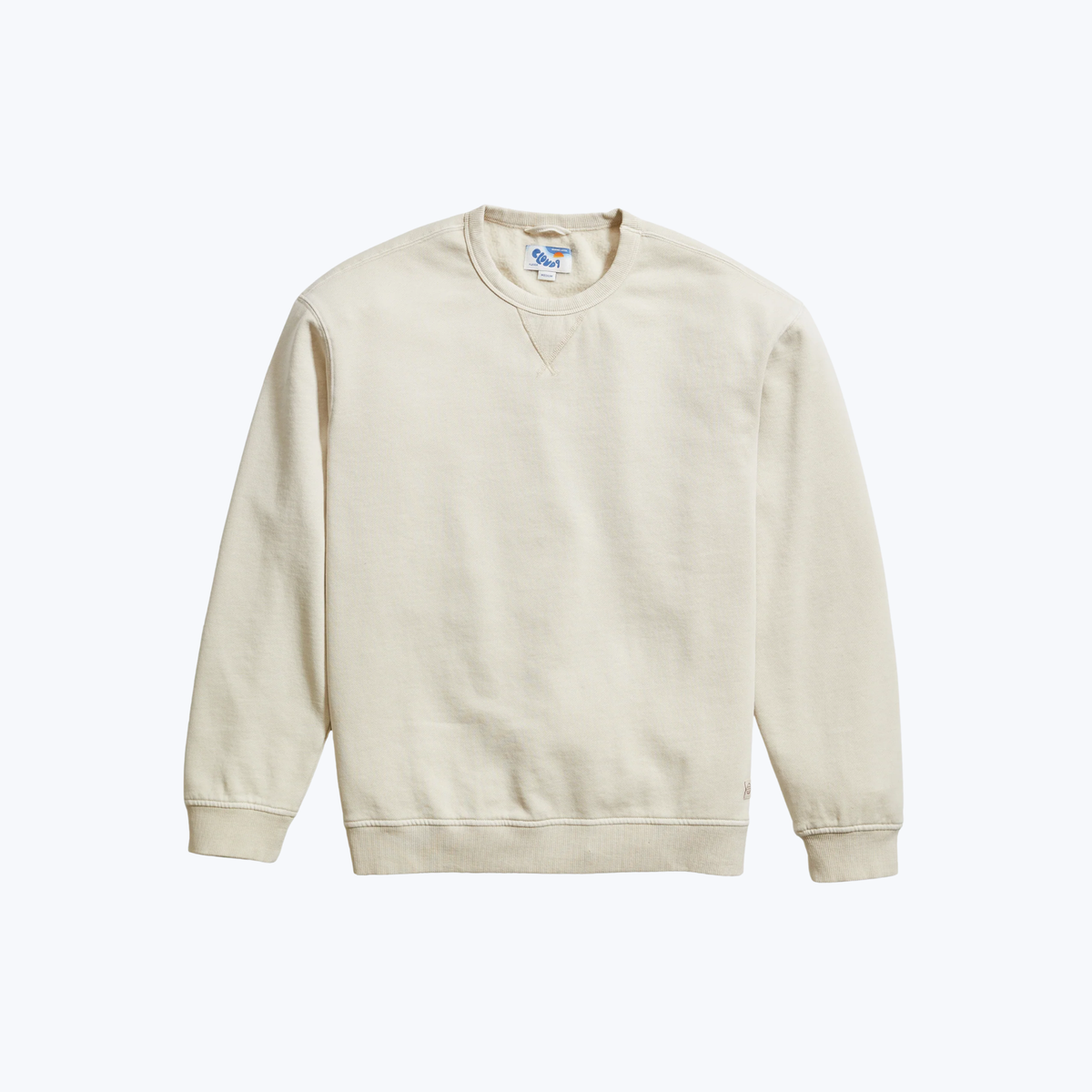Branded Marine Layer Cloud 9 fleece crewneck in Whitecap, a National Intern Day gift on Goody