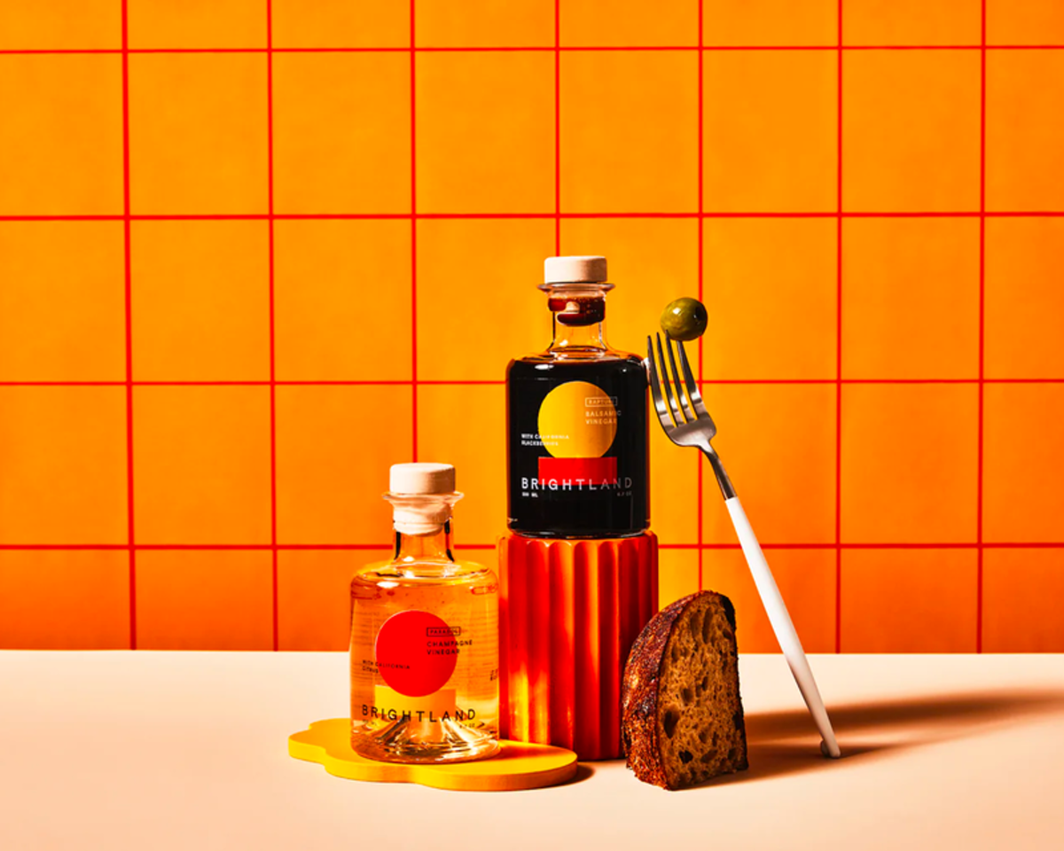 Brightland olive oil and vinegar set